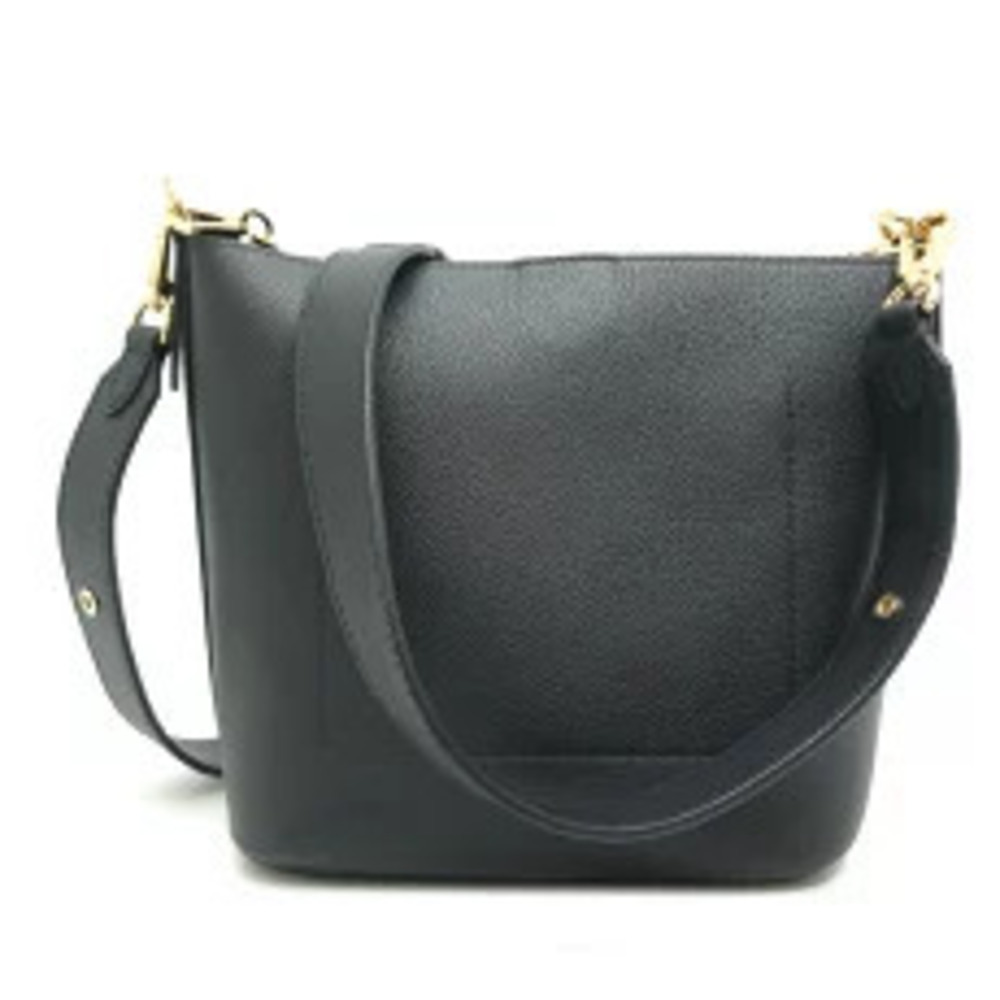 Louis Vuitton Lock Bag Black Shoulder Grain Leather Calf Walk
